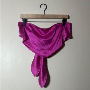 Le Lis Pink Dream Bandana Tie Back Sleeveless Women's Top Size Small